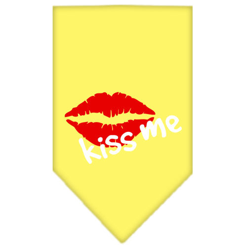 Pet and Dog Bandana Screen Printed, "Kiss Me"