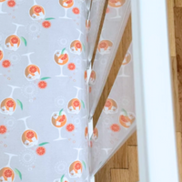 Amalfi Coast Aperol Spritz Gray Crib Sheet