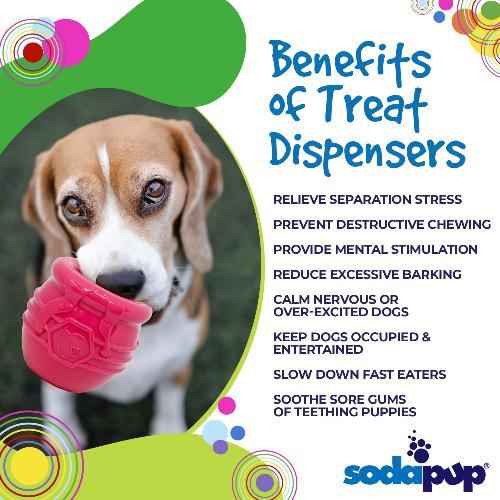 Honey Pot Dog eCup Treat Dispenser | Durable PUP-X Rubber Enrichment Toy | USA Made - BIG FRENCHIES