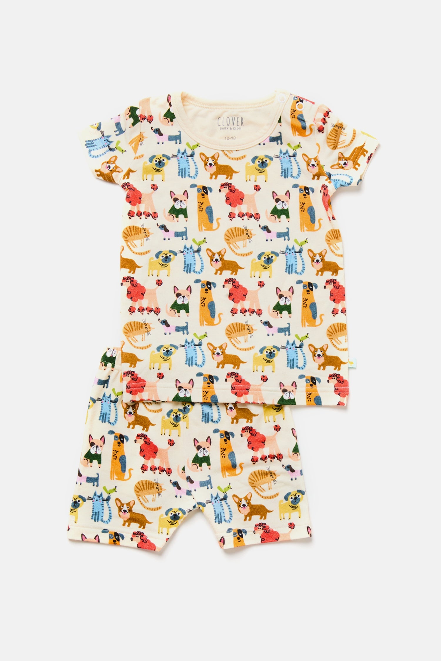 Shorts Pajama Set - Cats + Dogs