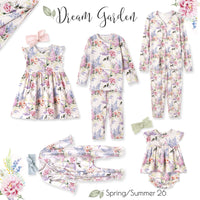 Watercolor Floral Bamboo Girls Pajama Set - BIG FRENCHIES