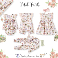 Petal Patch Stroller Blanket - Soft Bamboo Garden Throw