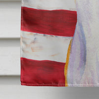 USA American Flag with Whippet House Flag 28x40 Porch Sleeve Pole Decorative Outside Yard Banner Artwork Wall Hanging, Polyester