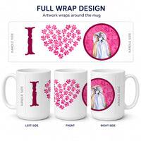 Pink Shih Tzu Ceramic Coffee Mug 15 oz Decorative Large C Handle Mug Cup for Tea, Cocoa Hot Chocolate