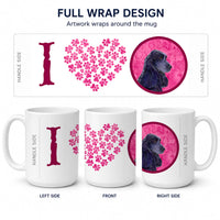 Pink Cocker Spaniel Ceramic Coffee Mug 15 oz Decorative Large C Handle Mug Cup for Tea, Cocoa Hot Chocolate