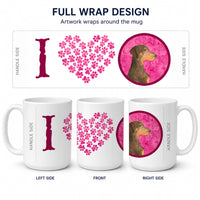Pink Doberman Ceramic Coffee Mug 15 oz Decorative Large C Handle Mug Cup for Tea, Cocoa Hot Chocolate