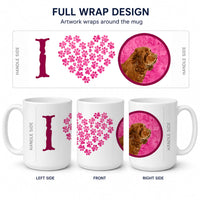 Pink Sussex Spaniel Ceramic Coffee Mug 15 oz Decorative Large C Handle Mug Cup for Tea, Cocoa Hot Chocolate