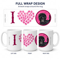 Pink Affenpinscher Ceramic Coffee Mug 15 oz Decorative Large C Handle Mug Cup for Tea, Cocoa Hot Chocolate