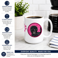 Pink Affenpinscher Ceramic Coffee Mug 15 oz Decorative Large C Handle Mug Cup for Tea, Cocoa Hot Chocolate