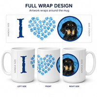 Blue Gordon Setter Ceramic Coffee Mug 15 oz Decorative Large C Handle Mug Cup for Tea, Cocoa Hot Chocolate