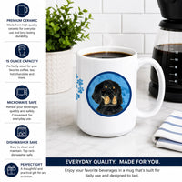 Blue Gordon Setter Ceramic Coffee Mug 15 oz Decorative Large C Handle Mug Cup for Tea, Cocoa Hot Chocolate