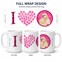 Pink Buff Cocker Spaniel Ceramic Coffee Mug 15 oz Decorative Large C Handle Mug Cup for Tea, Cocoa Hot Chocolate