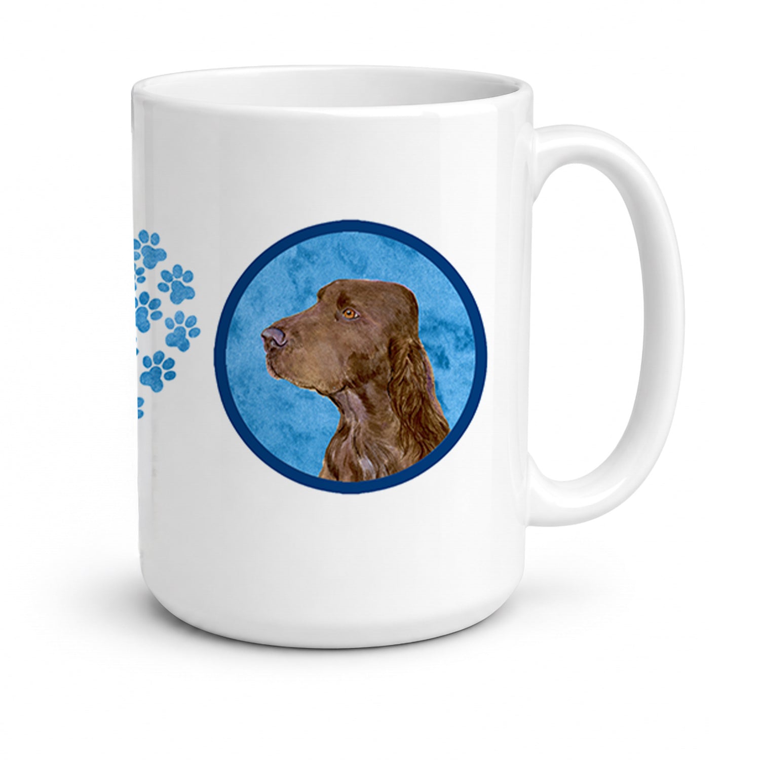 Blue Field Spaniel Ceramic Coffee Mug 15 oz Decorative Large C Handle Mug Cup for Tea, Cocoa Hot Chocolate