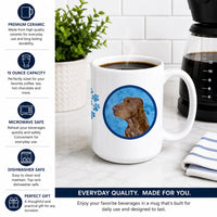 Blue Field Spaniel Ceramic Coffee Mug 15 oz Decorative Large C Handle Mug Cup for Tea, Cocoa Hot Chocolate
