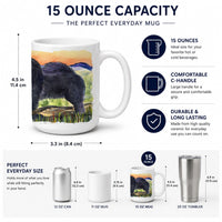Chow Chow Ceramic Coffee Mug 15 oz Decorative Large C Handle Mug Cup for Tea, Cocoa Hot Chocolate