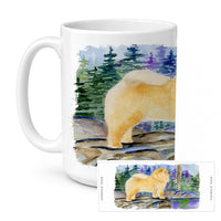 Chow Chow Ceramic Coffee Mug 15 oz Decorative Large C Handle Mug Cup for Tea, Cocoa Hot Chocolate