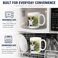Corgi Ceramic Coffee Mug 15 oz Decorative Large C Handle Mug Cup for Tea, Cocoa Hot Chocolate