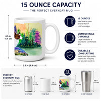 Corgi Ceramic Coffee Mug 15 oz Decorative Large C Handle Mug Cup for Tea, Cocoa Hot Chocolate
