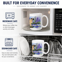 Mastiff Ceramic Coffee Mug 15 oz Decorative Large C Handle Mug Cup for Tea, Cocoa Hot Chocolate