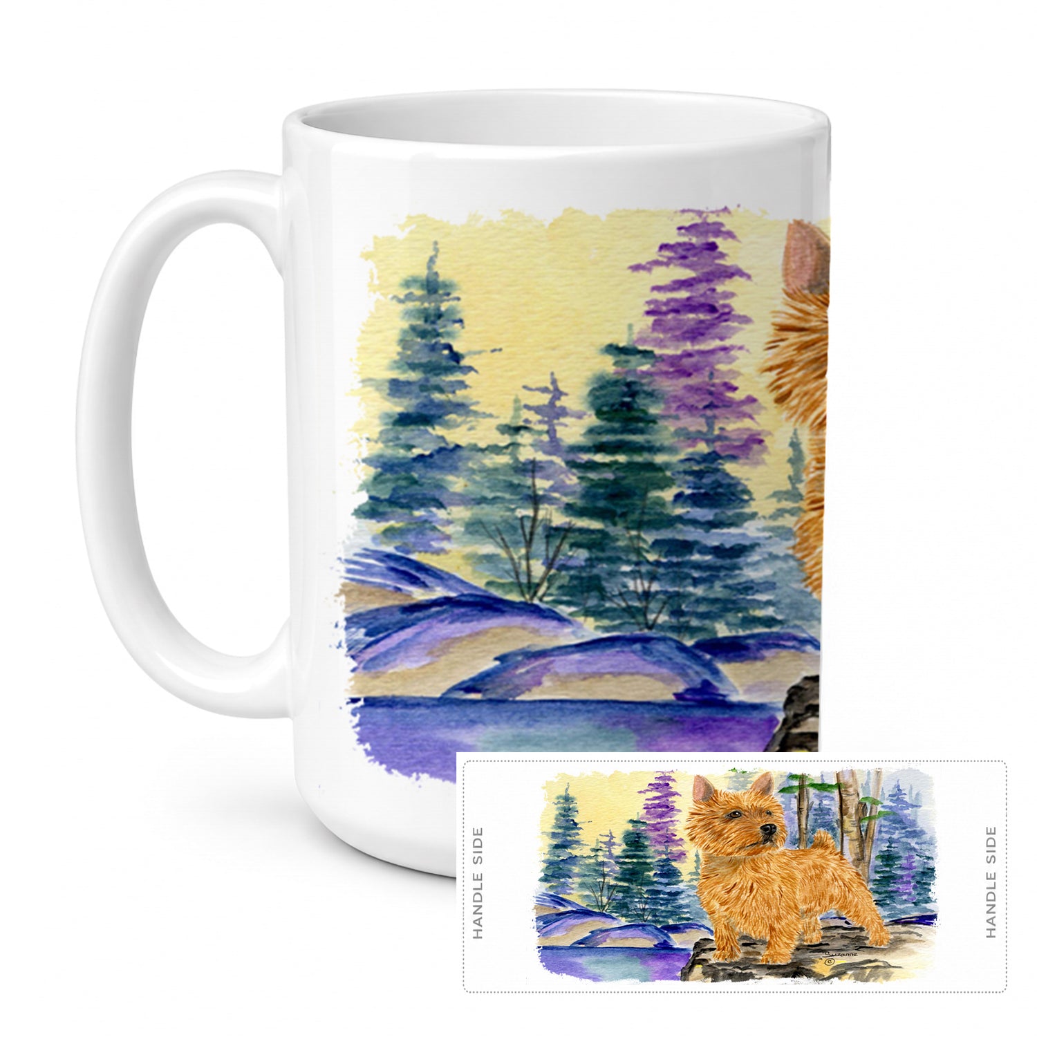 Norwich Terrier Ceramic Coffee Mug 15 oz Decorative Large C Handle Mug Cup for Tea, Cocoa Hot Chocolate