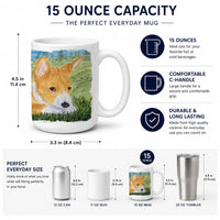 Basenji Ceramic Coffee Mug 15 oz Decorative Large C Handle Mug Cup for Tea, Cocoa Hot Chocolate