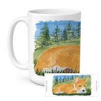 Basenji Ceramic Coffee Mug 15 oz Decorative Large C Handle Mug Cup for Tea, Cocoa Hot Chocolate