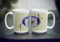 Cat Ceramic Coffee Mug 15 oz Decorative Large C Handle Mug Cup for Tea, Cocoa Hot Chocolate