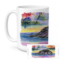 Newfoundland Ceramic Coffee Mug 15 oz Decorative Large C Handle Mug Cup for Tea, Cocoa Hot Chocolate