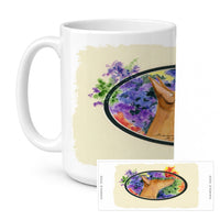 Pharaoh Hound Ceramic Coffee Mug 15 oz Decorative Large C Handle Mug Cup for Tea, Cocoa Hot Chocolate