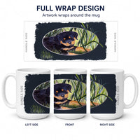 Rottweiler Ceramic Coffee Mug 15 oz Decorative Large C Handle Mug Cup for Tea, Cocoa Hot Chocolate