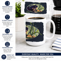 Rottweiler Ceramic Coffee Mug 15 oz Decorative Large C Handle Mug Cup for Tea, Cocoa Hot Chocolate