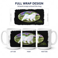 Samoyed Ceramic Coffee Mug 15 oz Decorative Large C Handle Mug Cup for Tea, Cocoa Hot Chocolate