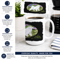 Samoyed Ceramic Coffee Mug 15 oz Decorative Large C Handle Mug Cup for Tea, Cocoa Hot Chocolate