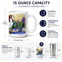 Springer Spaniel Ceramic Coffee Mug 15 oz Decorative Large C Handle Mug Cup for Tea, Cocoa Hot Chocolate
