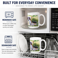 Shih Tzu Ceramic Coffee Mug 15 oz Decorative Large C Handle Mug Cup for Tea, Cocoa Hot Chocolate