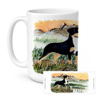 Entlebucher Mountain Dog Ceramic Coffee Mug 15 oz Decorative Large C Handle Mug Cup for Tea, Cocoa Hot Chocolate