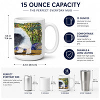 Keeshond Ceramic Coffee Mug 15 oz Decorative Large C Handle Mug Cup for Tea, Cocoa Hot Chocolate