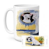 Bull Terrier Ceramic Coffee Mug 15 oz Decorative Large C Handle Mug Cup for Tea, Cocoa Hot Chocolate