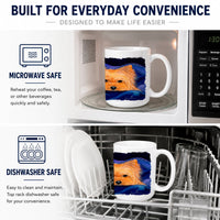 Yorkie Ceramic Coffee Mug 15 oz Decorative Large C Handle Mug Cup for Tea, Cocoa Hot Chocolate