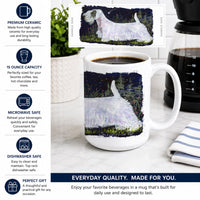 Sealyham Terrier Ceramic Coffee Mug 15 oz Decorative Large C Handle Mug Cup for Tea, Cocoa Hot Chocolate