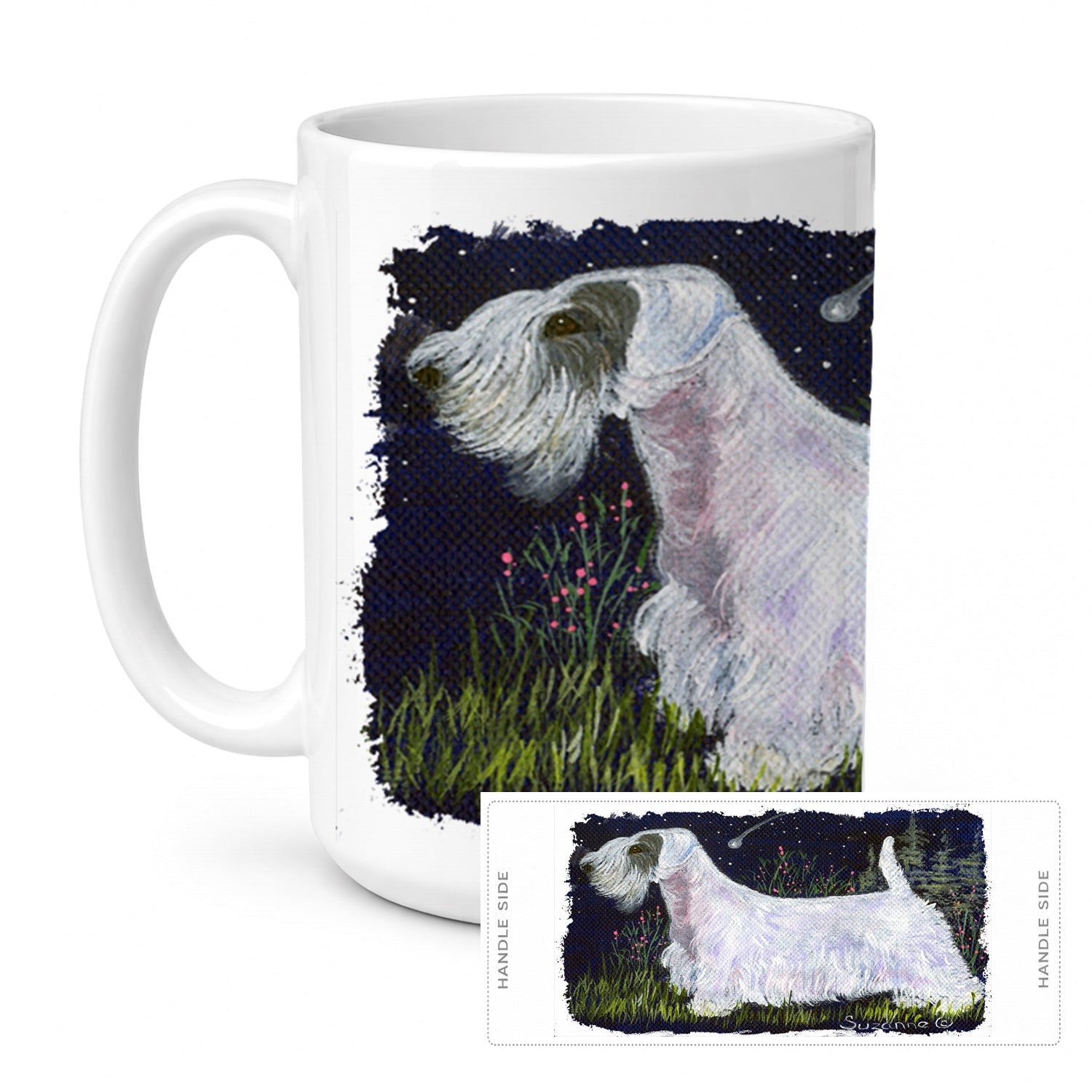 Sealyham Terrier Ceramic Coffee Mug 15 oz Decorative Large C Handle Mug Cup for Tea, Cocoa Hot Chocolate