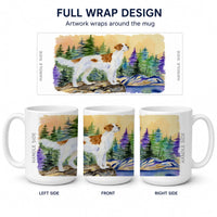 Setter Ceramic Coffee Mug 15 oz Decorative Large C Handle Mug Cup for Tea, Cocoa Hot Chocolate