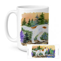 Setter Ceramic Coffee Mug 15 oz Decorative Large C Handle Mug Cup for Tea, Cocoa Hot Chocolate