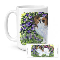 Papillon Ceramic Coffee Mug 15 oz Decorative Large C Handle Mug Cup for Tea, Cocoa Hot Chocolate