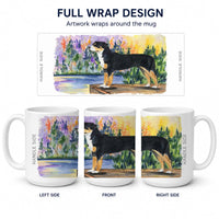 Greater Swiss Mountain Dog Ceramic Coffee Mug 15 oz Decorative Large C Handle Mug Cup for Tea, Cocoa Hot Chocolate