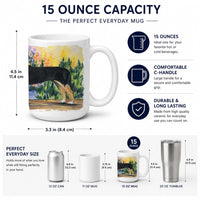 Greater Swiss Mountain Dog Ceramic Coffee Mug 15 oz Decorative Large C Handle Mug Cup for Tea, Cocoa Hot Chocolate