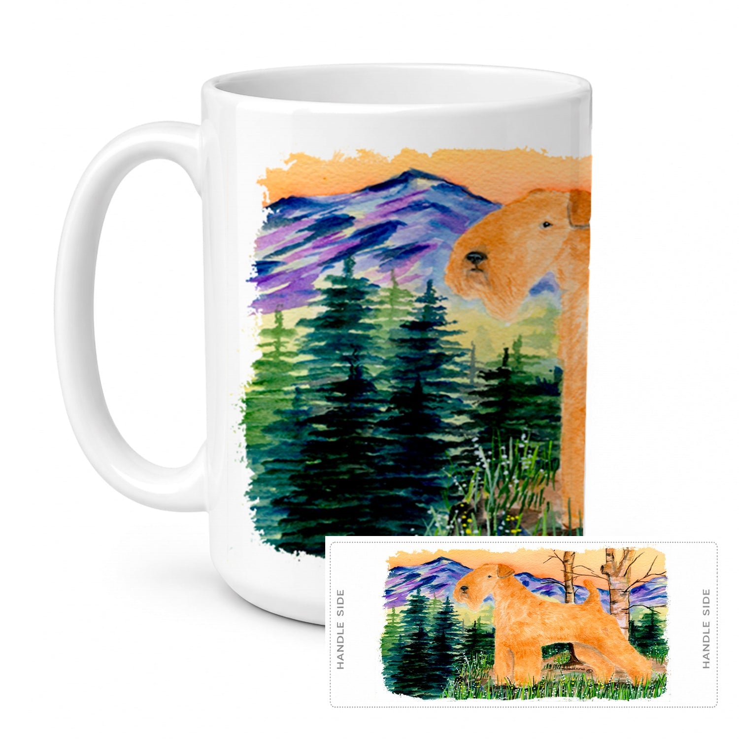 Lakeland Terrier Ceramic Coffee Mug 15 oz Decorative Large C Handle Mug Cup for Tea, Cocoa Hot Chocolate