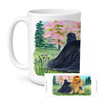 Yorkie Ceramic Coffee Mug 15 oz Decorative Large C Handle Mug Cup for Tea, Cocoa Hot Chocolate