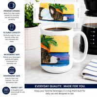 Corgi Ceramic Coffee Mug 15 oz Decorative Large C Handle Mug Cup for Tea, Cocoa Hot Chocolate