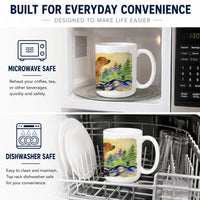 Tosa Inu Ceramic Coffee Mug 15 oz Decorative Large C Handle Mug Cup for Tea, Cocoa Hot Chocolate